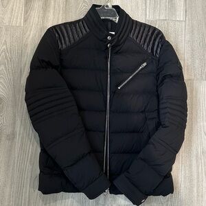 Moncler men’s Samalens Biker Jacket Small Navy Black Perfect condition
